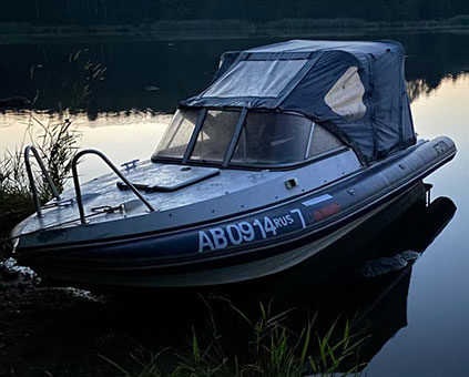 Ходовой тент Комфорт на железную лодку Trident 450 PRO